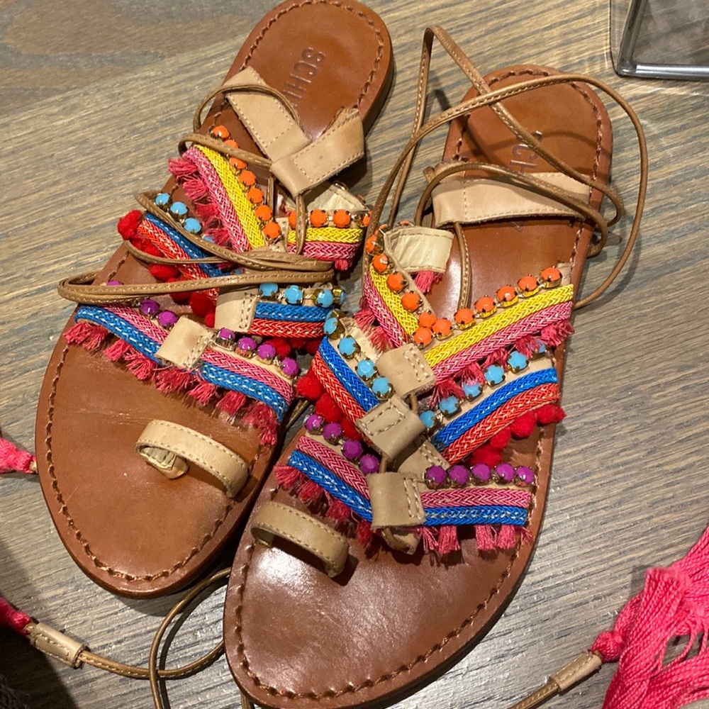 Schutz fun boho tie up sandel